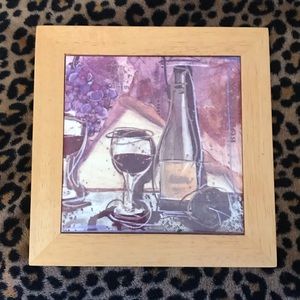 Wine Wall Hanging 8”x8”